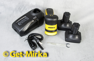 Mirka 1-1/4 inch Angle Orbital Battery Sander, 3mm Orbit, 10.8V AOS130-B, Cordless  Sander with Battery, 4 inch Orbital Sander, Mirka Abrasives